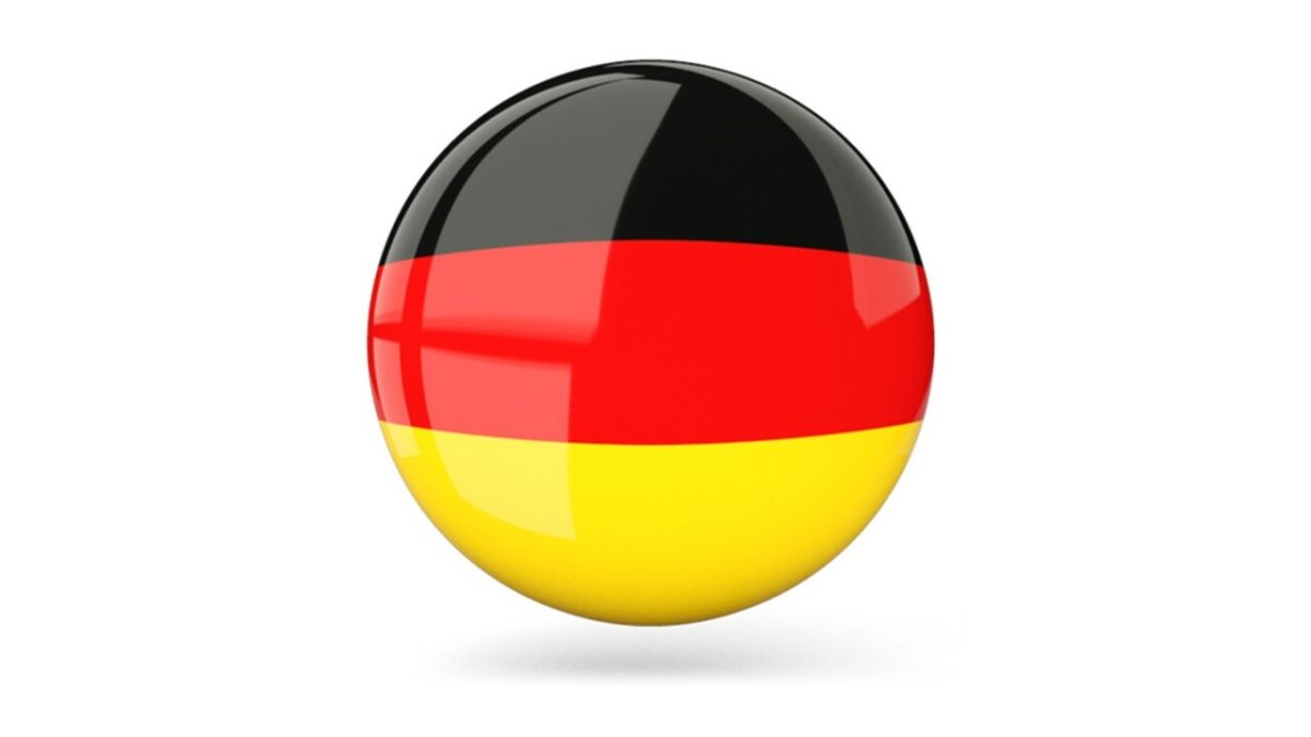 large Germany glossy round flag 640